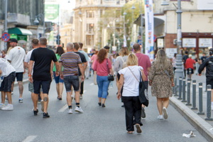 People walking